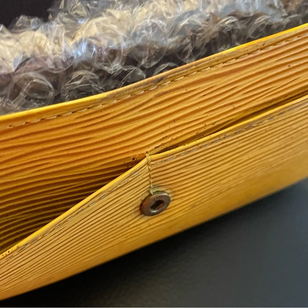 Louis Vuitton Yellow Textured Wallet